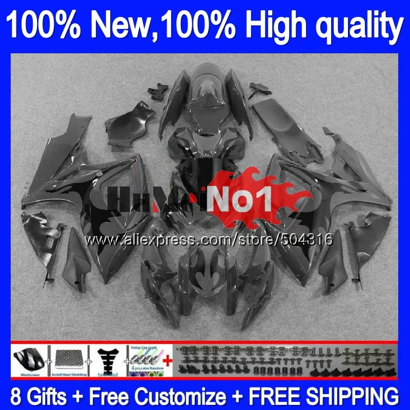Корпус для SUZUKI GSX R600 GSX-R750 GSXR 600 750 CC 06 07 2006 2007 16MC. 47 GSXR-600 K6 GSXR600 GSXR750 06 07 обтекатель серого и черного цветов - Цвет: No. 1