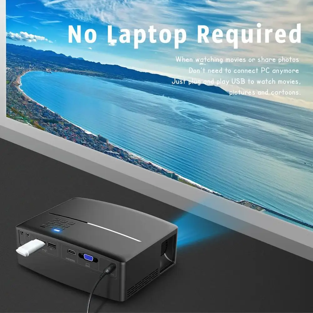Big Promo hBIYc Full HD 1080P LCD Mini projecteur 1800 LM Portable multimédia cinéma maison cinéma vidéo divertissement GP80 GP80UP Big Promo hBIYc Full HD 1080P LCD Mini projecteur 1800 LM Portable multimédia cinéma maison cinéma vidéo divertissement GP80 GP80UP