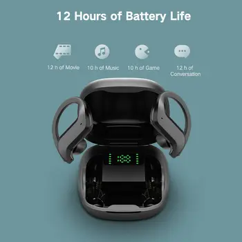 

TWS Bluetooth 5.0 Earphones Wireless Headphone Bone Conduction 9D HiFi Stereo Sport Headsets Handsfree With Microphone