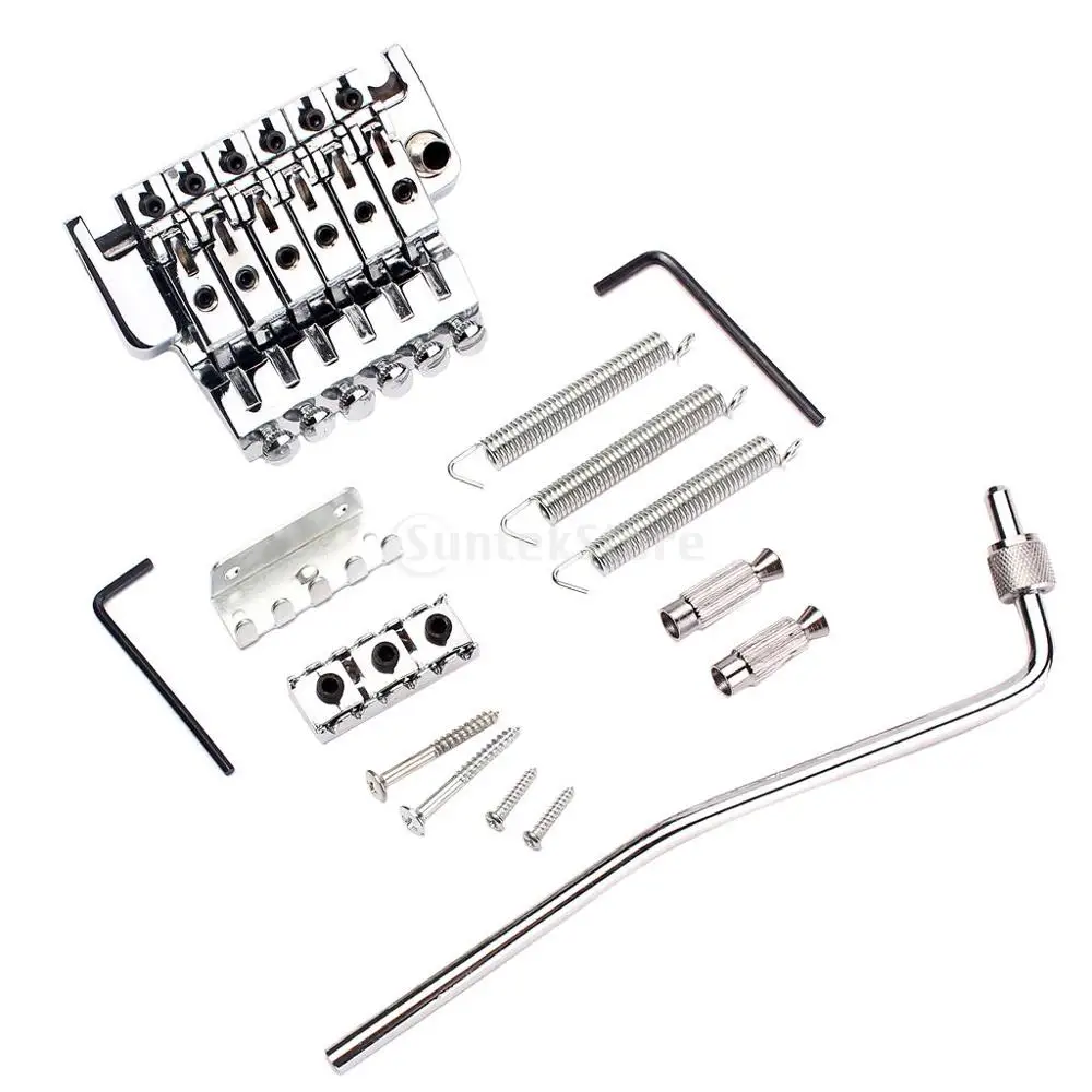 

Electric Guitar Tremolo Bridge Double Locking Assembly System Chrome GA503 for Electric Guitar Parts Accessories