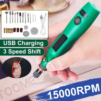 

15000rpm Mini Cordless Electric Grinder Pen Jewelry Engraving Pen Sander Polisher DIY Engraver Carve Tool Power Tool Accessories