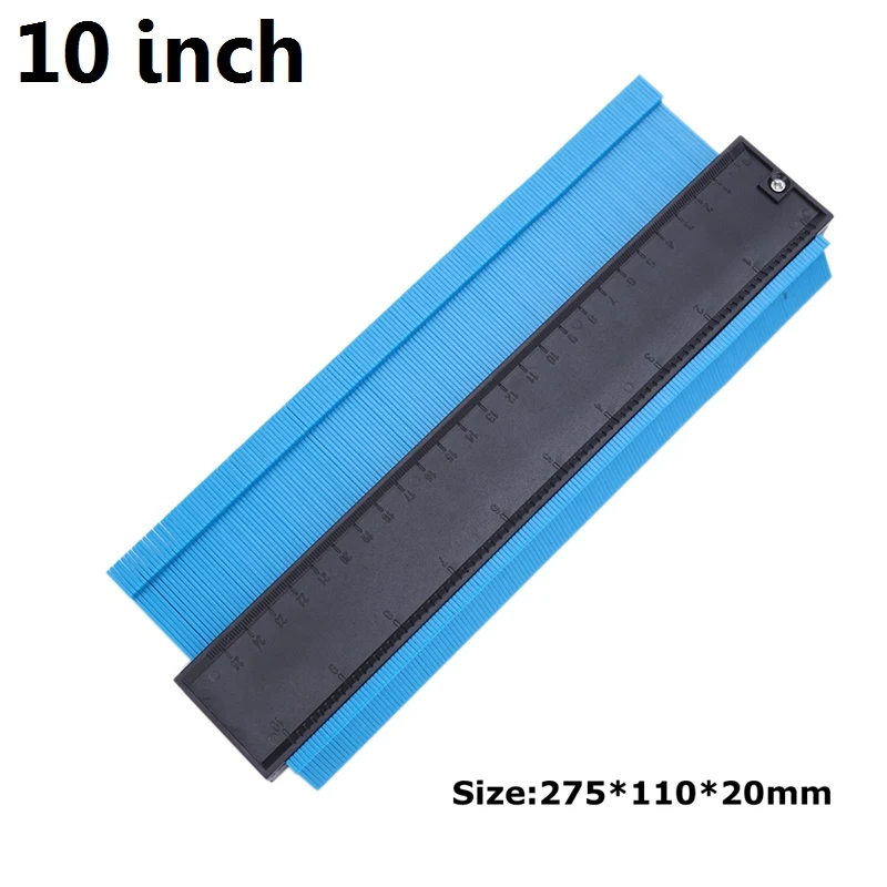 Blue 10inch 5/6/10/15/20 дюймов контур профиль датчика копия контур датчик Стандартный Дерево Лазерная маркировочная инструмент в клеточку измерены в ненатянутом ламинат Плитки основные инструменты - Цвет: Blue 10inch