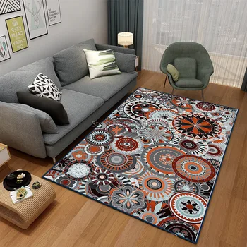 

Persian Style Large Area Rug High Quality Abstract Flower Art Carpets For Living Room Bedroom Anti-Slip Floor Mat Kitchen Tapete