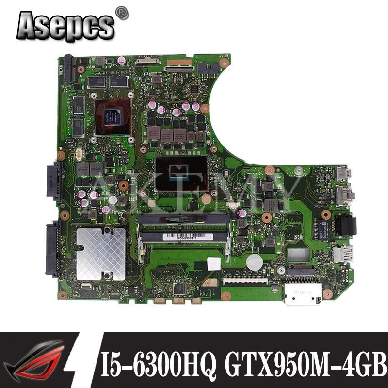 N552VX N552VW Laptop motherboard For Asus VivoBook Pro N552V original mainboard W/ I5-6300HQ GTX950M-4GB | Компьютеры и офис