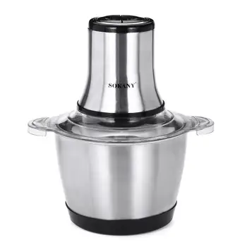 

SOKANY 800W 3L Electric Meat Grinder 2 Speeds Stainless Steel Electric Chopper Automatic Mincing Machine Quiet Food Processor