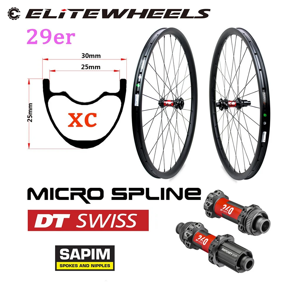Колеса ELITEWHEELS 29er Углеродные MTB колеса XC горный велосипед 11 скорость 36T DT Swiss 240