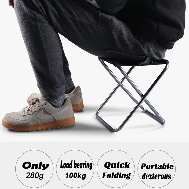 New Upgrade Foldable Stool Aluminum Alloy Ultra-light Portable Small Chair Outdoor Simple Folding Fishing Seat Sketching Camping New Upgrade Foldable Stool Aluminum Alloy Ultra-light Portable Small Chair Outdoor Simple Folding Fishing Seat Sketching Camping