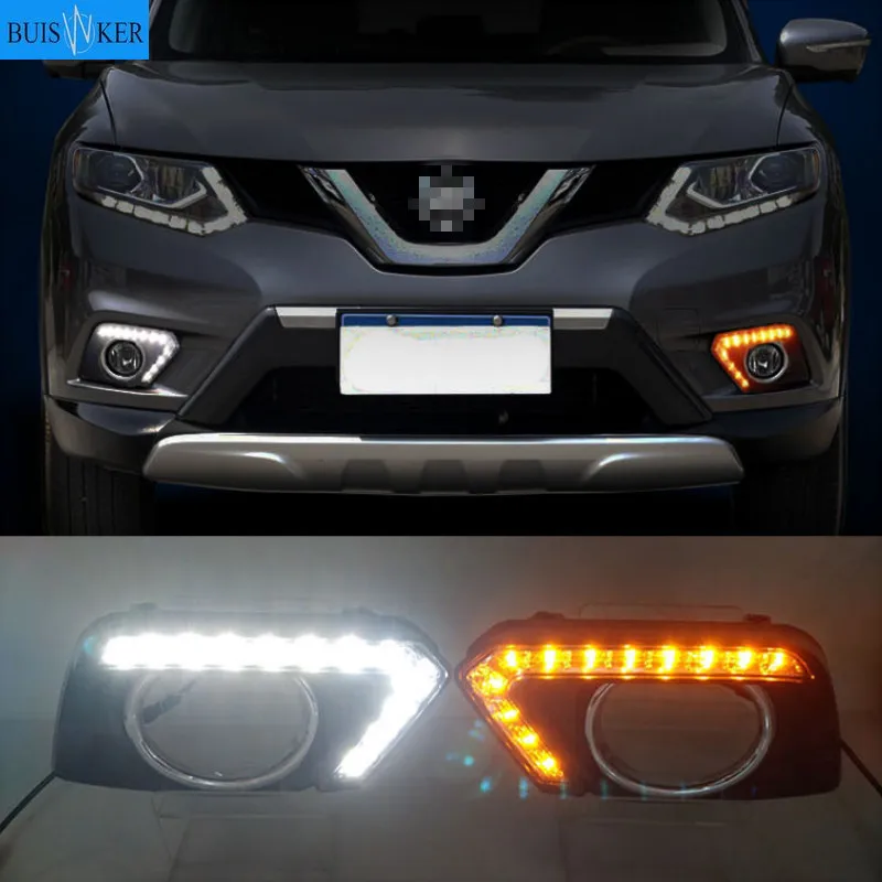 Дневные ходовые огни для Nissan X-Trail Xtrail X trail 2014 2015 2016 1 пара противотуманные фары 12 В |