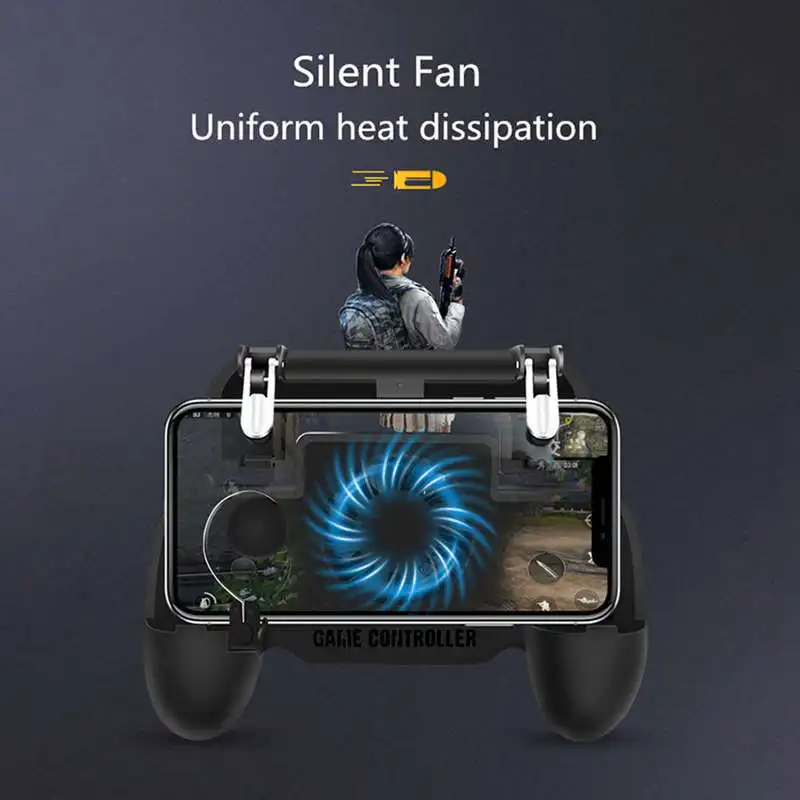 Геймпад Pubg с охлаждающим вентилятором для игра для мобильного телефона контроллер L1 R1 шутер триггер Кнопка огня встроенный аккумулятор 2000 мАч