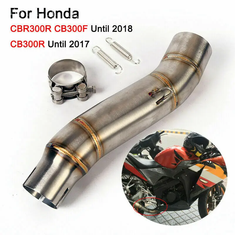 Средняя выхлопная труба мотоцикла круглый глушитель для HONDA CBR300 CBR 300 из
