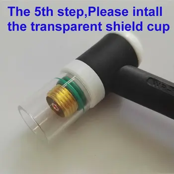 

18 Pcs TIG Stubby Gas Lens Ceramic Nozzle+Pyrex Cup Kit For WP-17/18/26 2.4mm