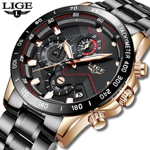 LIGE новые мужские часы классические эстетические часы мужские спортивные водонепроницаемые наручные часы из нержавеющей стали Мужские кварцевые часы Relogio Masculino