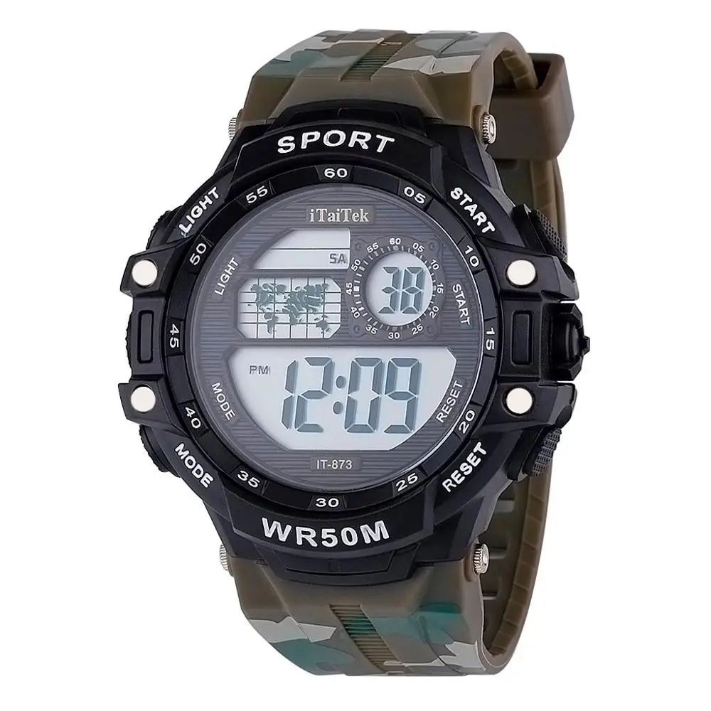 

Sports Waterproof Watch Multi Function Luminous Fashion Electronic Watch Digital Watch Men Water Resistant #4S26