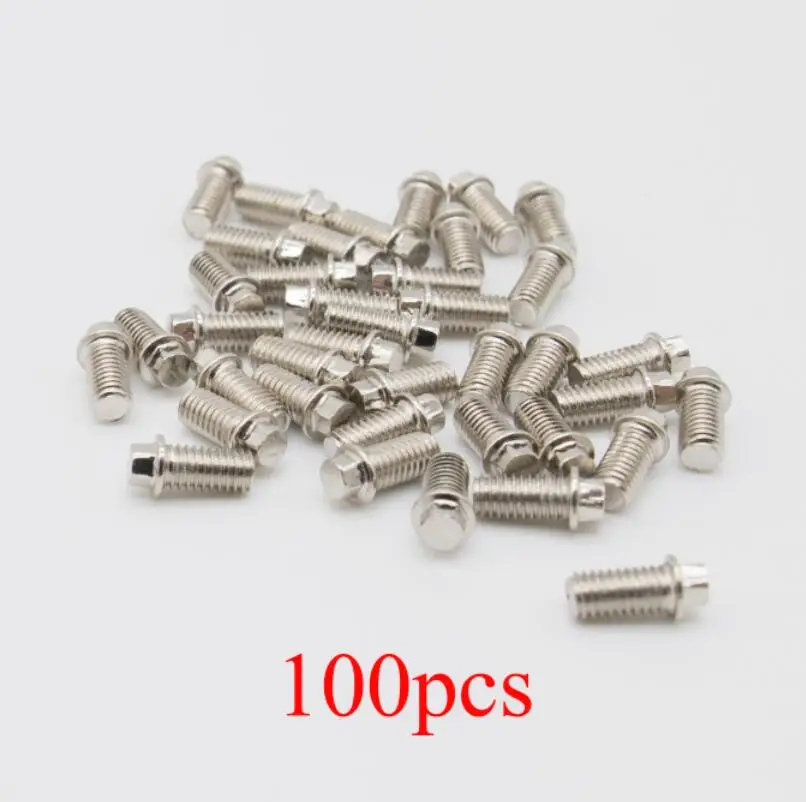 100pcs M1.6/M2/M2.5/M3 Outer Hexagon Screw Bead Bolts for RC Car Model Beadlock Wheels