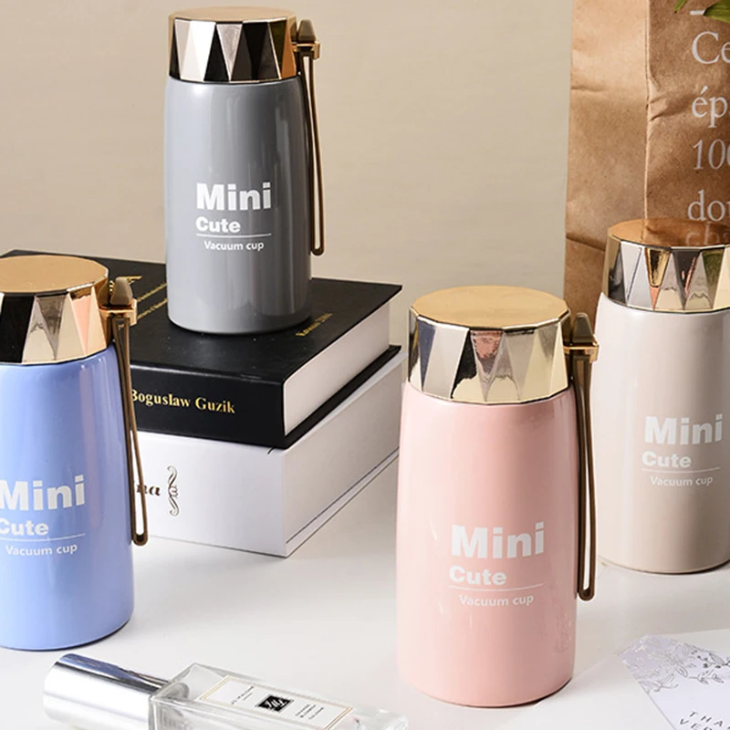 Cute Mini Insulated Cups 260ml Stainless Steel Tumblers Coffee Mug Travel Hot Water Thermos Portable Thermal 4