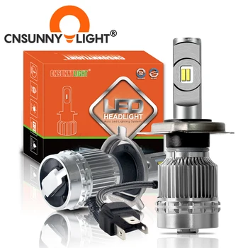 

CNSUNNYLIGHT Car Headlight Bulbs H4 H7 H11 H1 LED H3 9005 HB3 9006/HB4 High/Low Beam 12000LM White Automotive Main Light 12V 24V