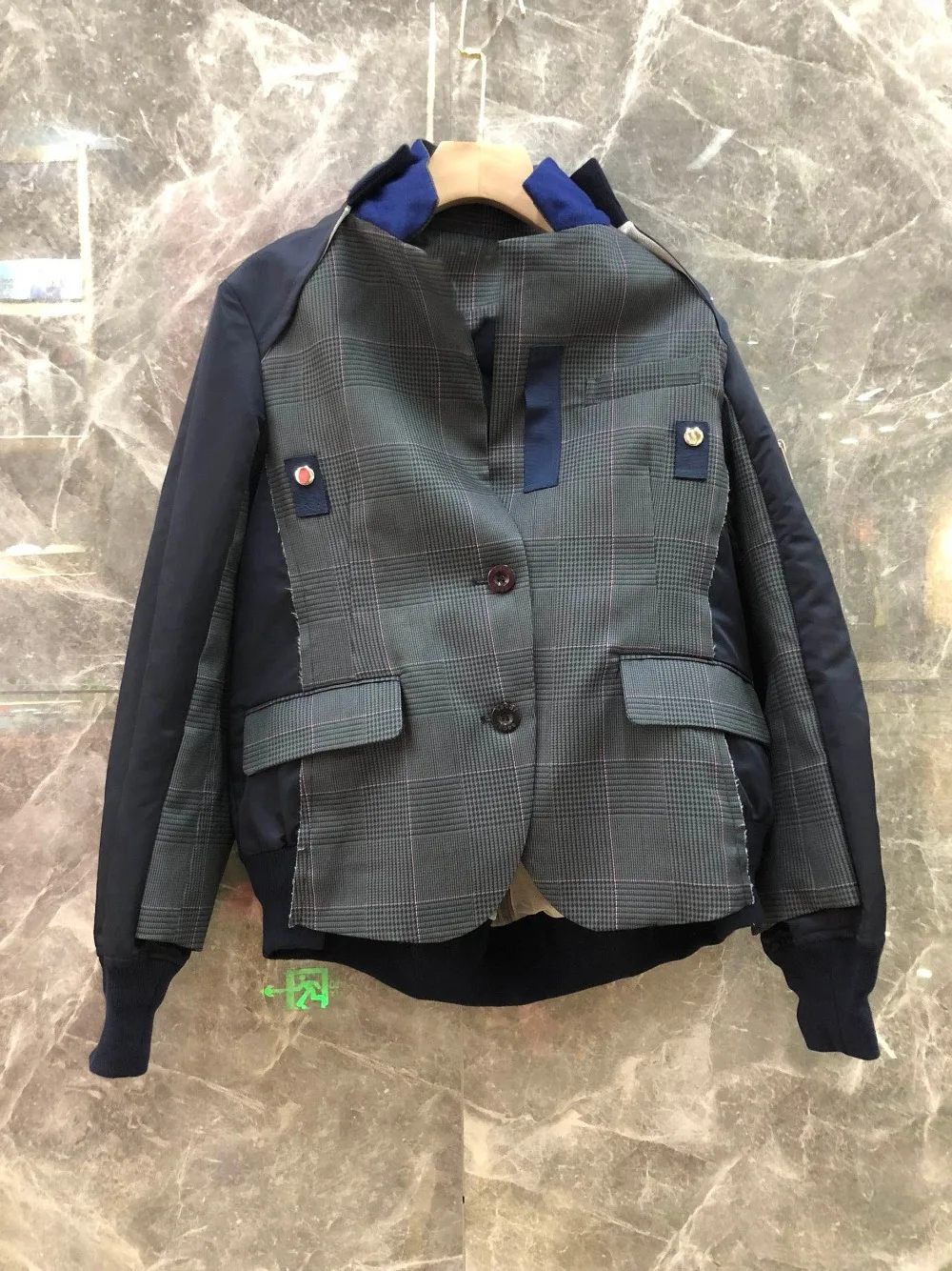 2019fw winner Новая женская клетчатая Свободная куртка пальто Женская Повседневная Верхняя одежда пальто 2 цвета пачка