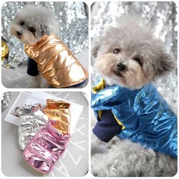 

Waterproof Warm Winter Dog Coat Puppy Cat Down Jacket Chihuahua Vest Glossy Pet Clothes for Small Dog Yorkies Chihuahua Shih Tzu
