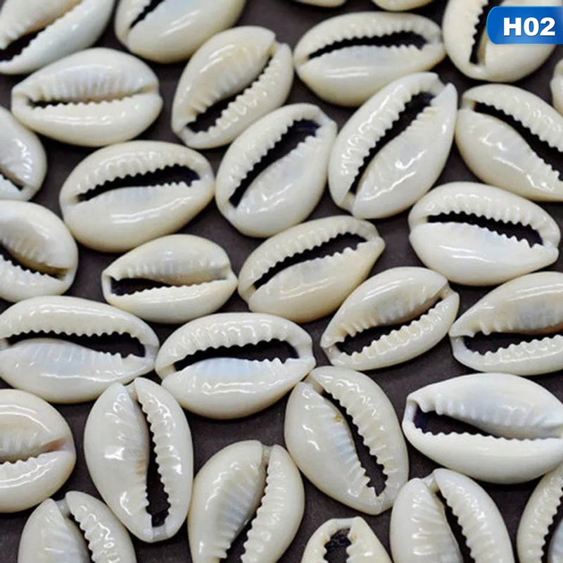 

50pcs 1.5/2cm Small Bulk Cut Beach Sea Natural Shell Conch Beads Cowry Cowrie Tribal Jewelery Craft Accessories Holes DIY