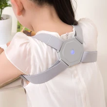 Corretor de postura ajustável volta brace straightener com sensor inteligente lembrete de vibração jubarte correção trainer