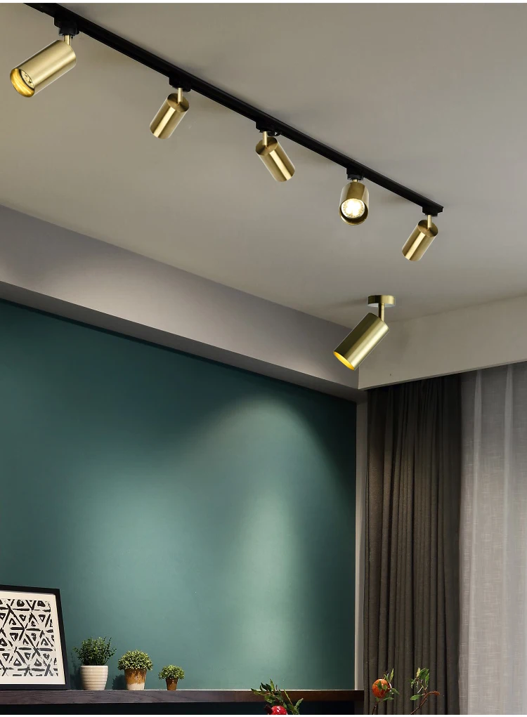 Светодиодный светильник GU10 5 Вт алюминиевый потолочный светильник современный отслеживающий светильник FedEx магазин одежды Точечный светильник s для дома фойе кухонные лампы
