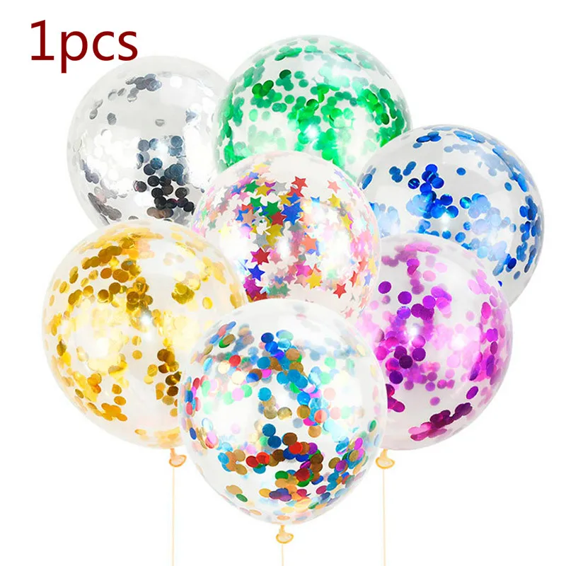 

1pcs 12inch Latex Colorful Balloons Confetti Air Balloons Inflatable Ball Helium Balloon For Birthday Wedding Party Supplies@8