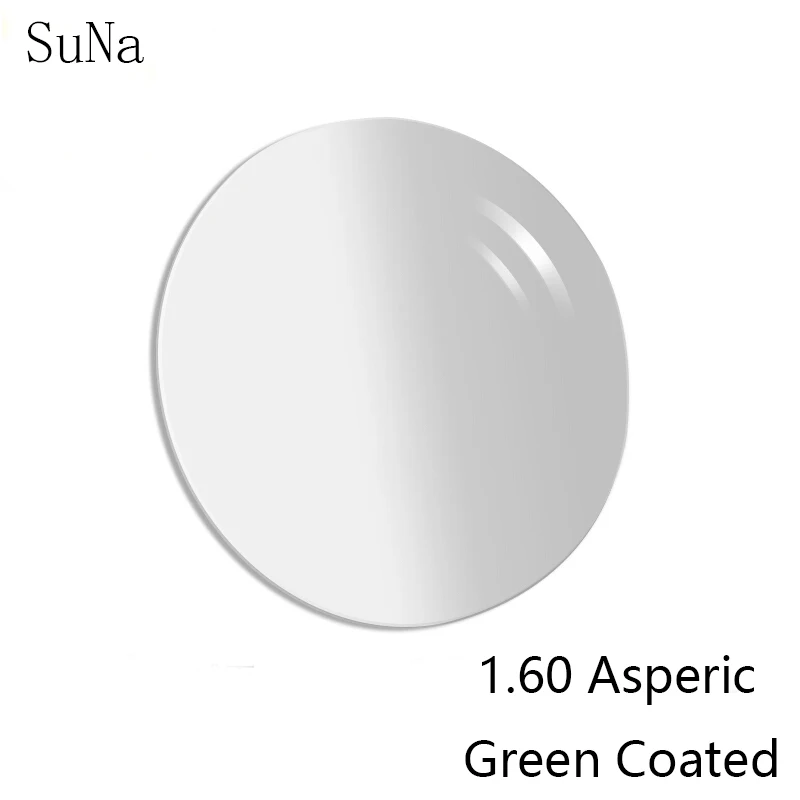 Асферические стекла Lenses1.56 1,61 1,67 1,74 по рецепту CR-39 смолы от близорукости дальнозоркости дальнозоркость, оптические линзы для объектива с зеленым покрытием