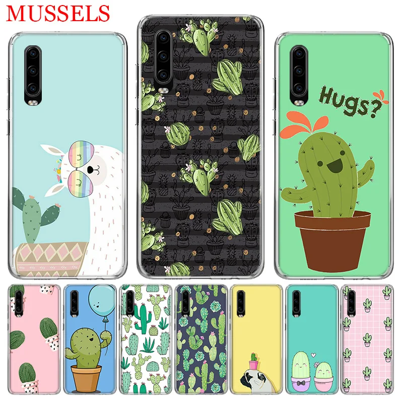

Cactus Vintage Flower Popular Phone Case For Huawei P30 P20 Mate 20 10 Pro P10 lite P Smart + Plus Z 2019 Customized Cover