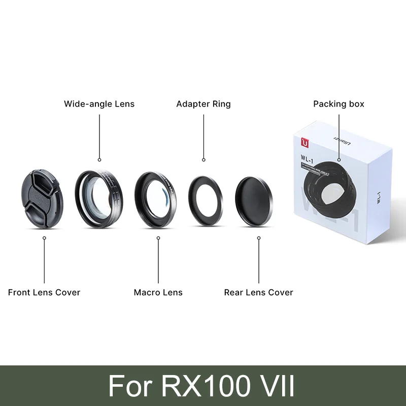 Ulanzi WL-1 18mm Wide Angle Lens 10X HD Macro 2-in-1 Additional Camera Lens For Sony ZV-1 Camera Accessories 