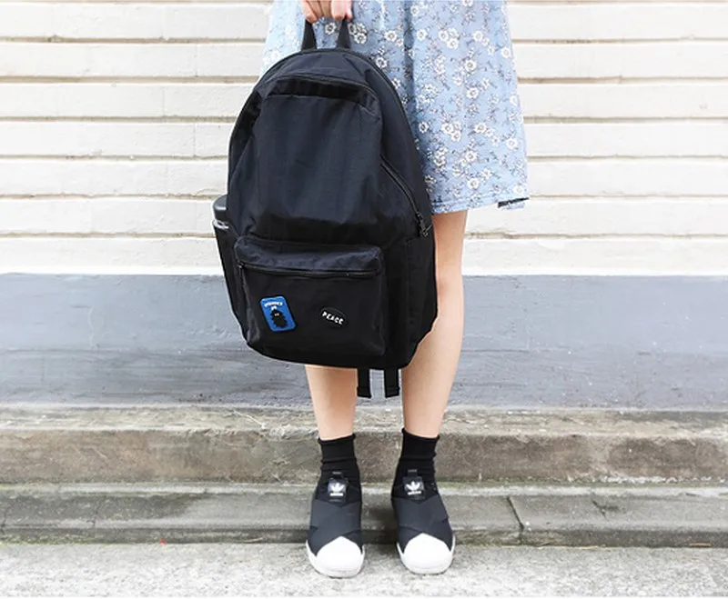 Travel backpack leisure light and comfortable female bag travel computer bag college bag leisure, travel is very suitable bag - Цвет: Черный цвет