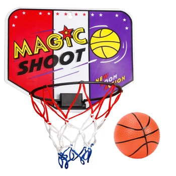 

1 Set Wall Suction Type Basketball Board Plastic Basketball Hoop Mini Wall Mounted Basketball Board Indoor Shooting Sports