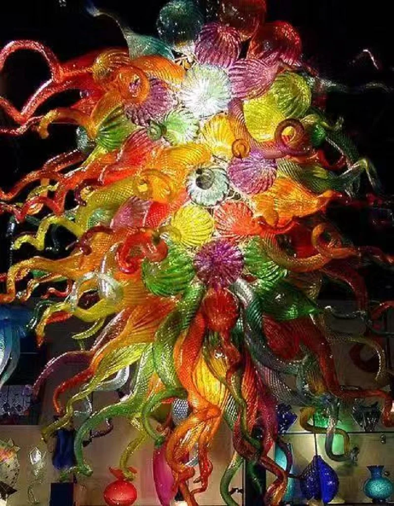 

Современная дешевая люстра из выдувного стекла, Роскошные Антикварные стеклянные люстры, подвесные светильники