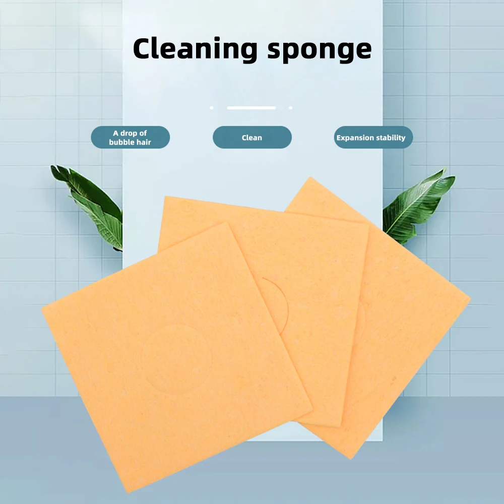 

High quality 10Pcs High Temperature Resistant Sponge Electric Iron Tip Cleaning Sponge Rectangular 5CM*5CM*3CM
