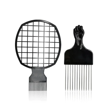 

2pcs/set Afro Steel Needle Brush Mesh Wave Curly Salon Portable Set Dirty Braid Hairdressing Tools Home Professional