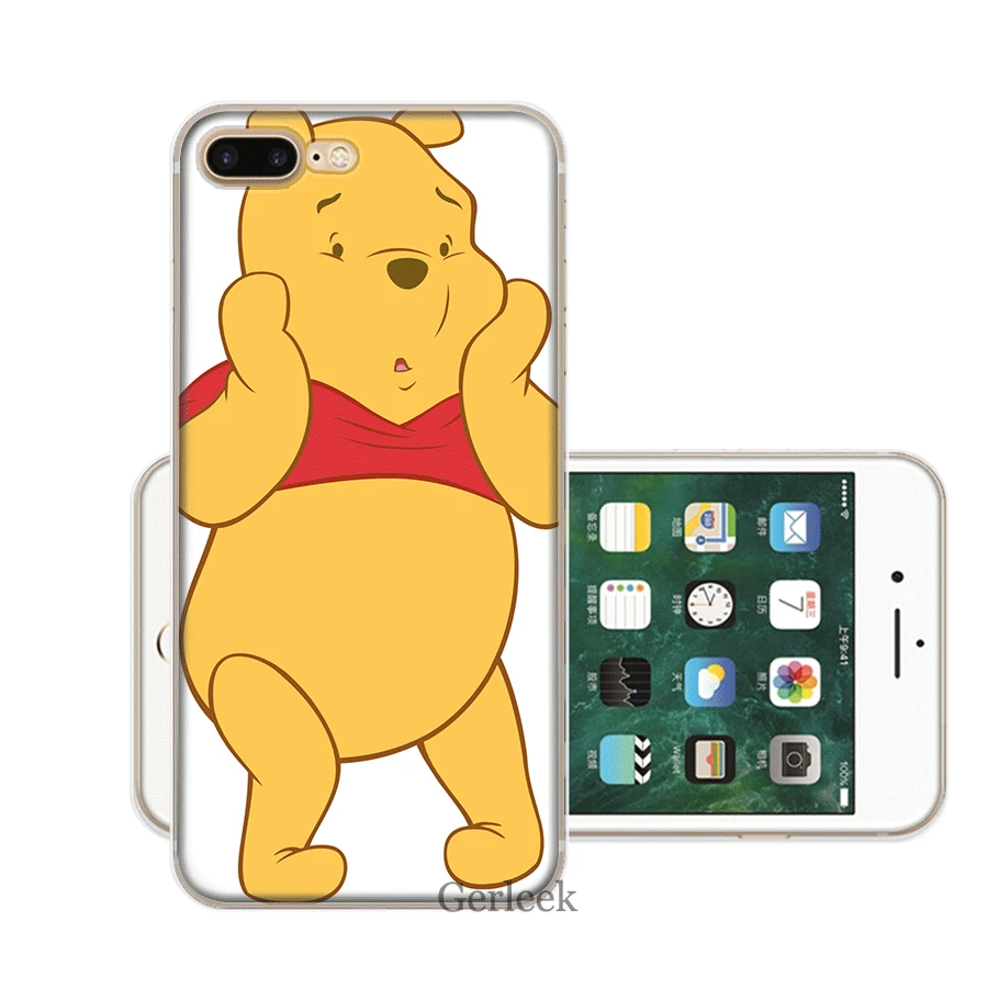 Чехол для мобильного телефона из ТПУ для iPhone 11 Pro XR X XS Max iPhone 7 8 6 6S Plus 5 5S SE, чехол с милым рисунком Винни-Пуха