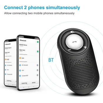 

Sun Visor Wireless Bluetooth in-Car Speakerphone HD Sound Handsfree Calling Bluetooth Car Kit MP3 Player
