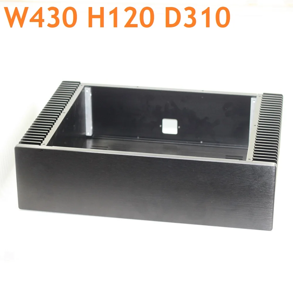 

430*120*310mm Heatsink DIY Aluminum Enclosure Power Amplifier Supply Chassis Audio Hi End Rear Class Shell Anodizing Preamp Amp