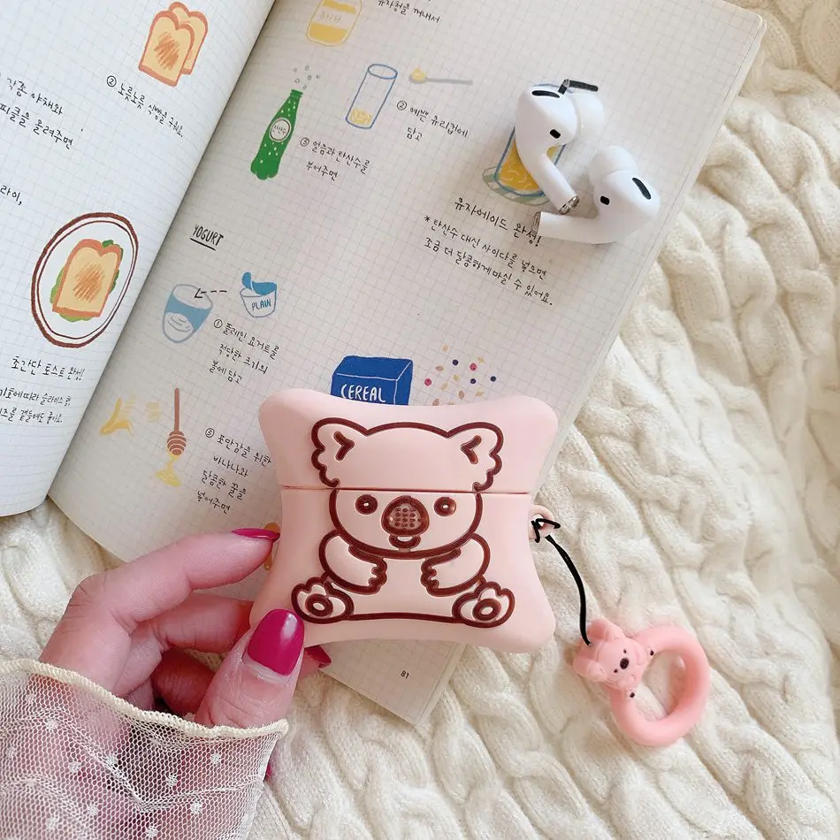 3D чехол для наушников для Airpods Pro Чехол силиконовые печенья Мультяшные наушники/Earpods чехол для Apple Air pods Pro 3 чехол Брелок