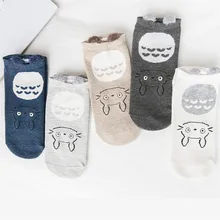 Горячая распродажа! Женские носки с героями мультфильмов 5 пар/упак. весна лето и осень милые Короткие хлопковые носки женские и женские забавные носки
