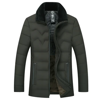 

8XL Lapel collar Men's winter jacket warm thick collar cotton Multi-pocket jacket casual fashion large size men's jacket coat