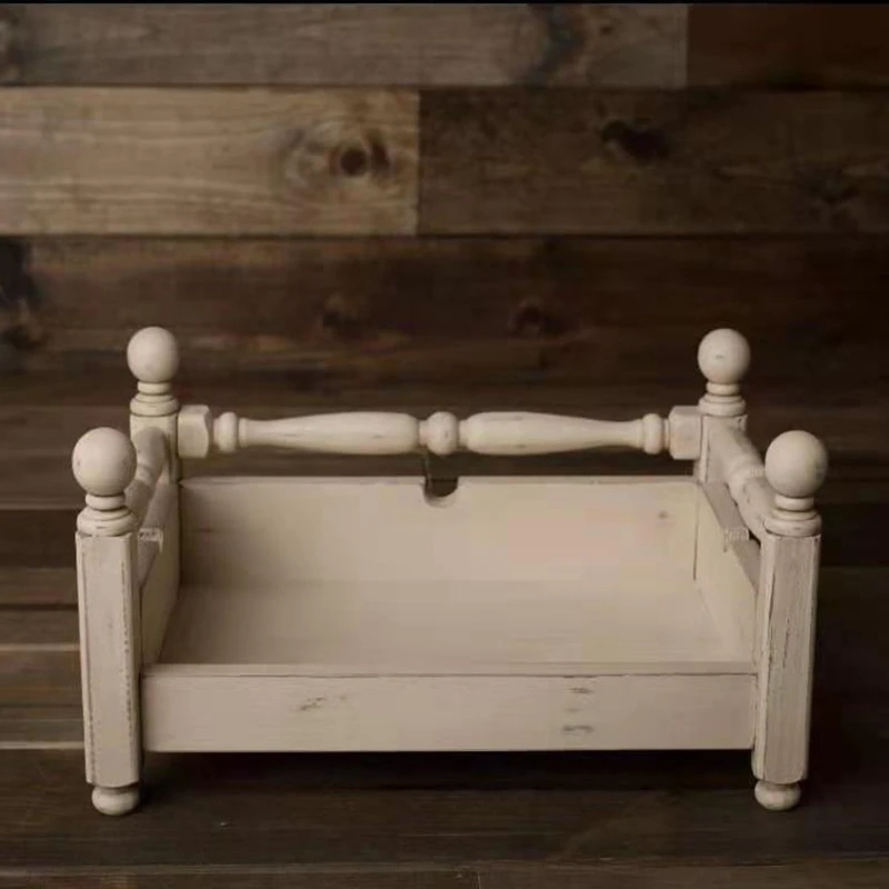 D0AF Newborn Posing Detachable Mini Bed Baby Infant Photo Shooting Props Wooden Crib | Мать и ребенок