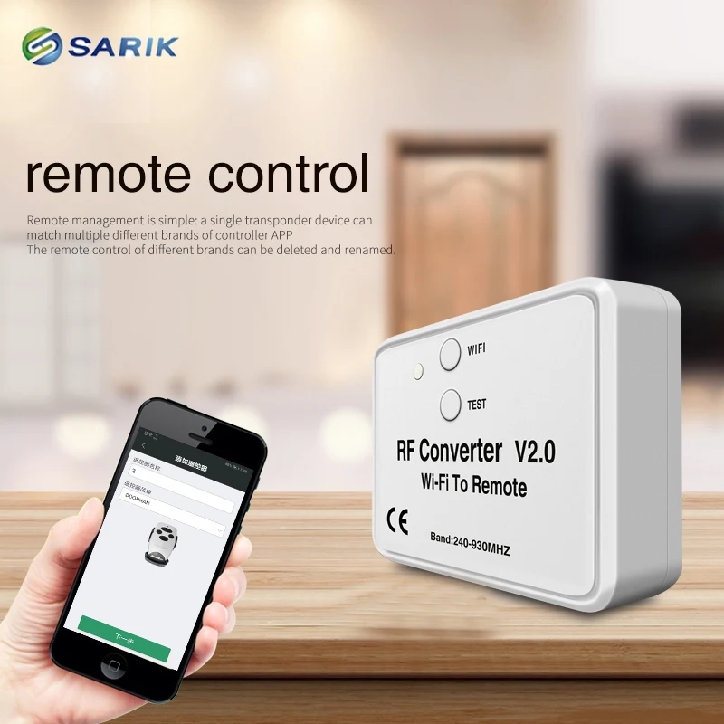 Мобильный контроль Wifi Rf конвертер для гаражных ворот Beninca передатчик doorhan 300-928 МГц для 41 брендов дистанционного управления