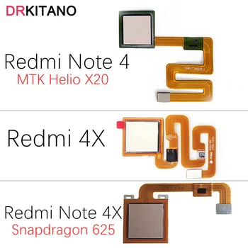 

5piece Home Button For Xiaomi Redmi Note 4X Note 4 Fingerprint Scanner Flex Cable Touch Sensor touch ID
