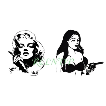

Waterproof Temporary Tattoo Sticker Gun Sexy Girl Famous Actor Small Body Art Flash Tatto Fake Tatoo Stickers for Women Men