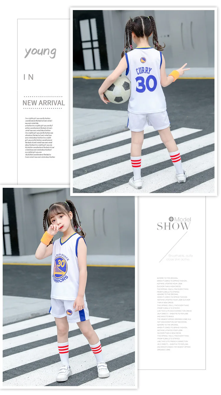 NBA Children Basketball Clothes Suit BOY'S Summer Vest Two-Piece Set School Costume Jersey New Multi