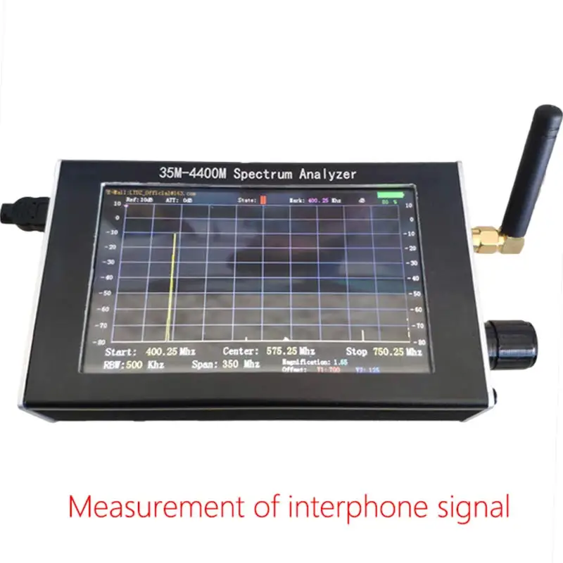 Портативный анализатор спектра 35 M-4400 MHZ Генератор сигналов анализатор спектра с 4.3in дисплеем TN99