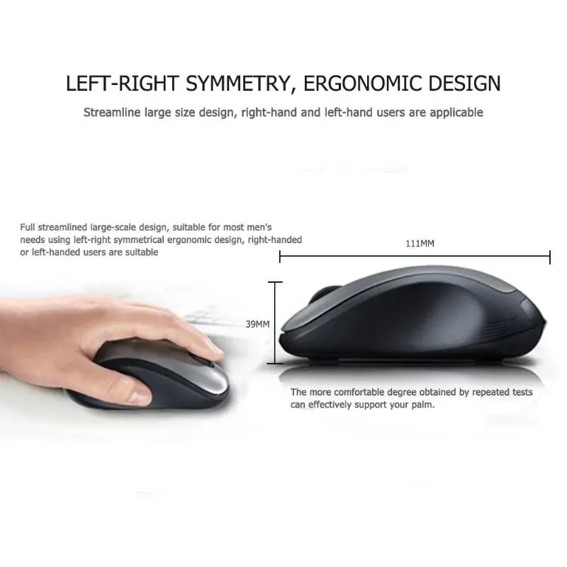 Игровая мышь logitech M320 с 3 кнопками, беспроводной наноприемник 1000 dpi 2,4 ГГц, оптическая мышь