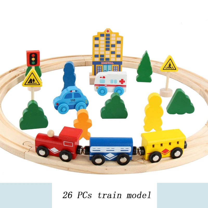 

Woodiness traffic City wooden Suit Puddle Jumper Toys Alpinia children