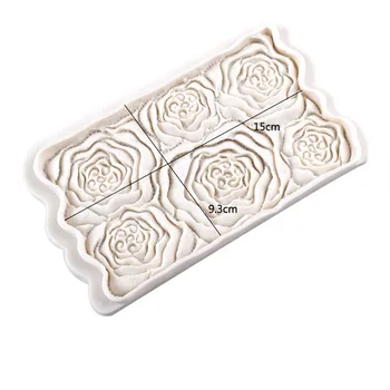 

18.3*10.7*1.4cm Rosette Ruffle Silicone Cake Mold Fondant Chocolate Gumpaste Decorating Mould Baking Tools