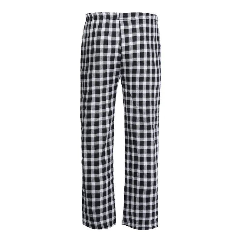Men Spring Summer Plaid Sleep Bottoms Mens Pajama Sleepwear Pants Mens Plus Size Pyjama Trousers Mens Plaid Sleep Bottoms